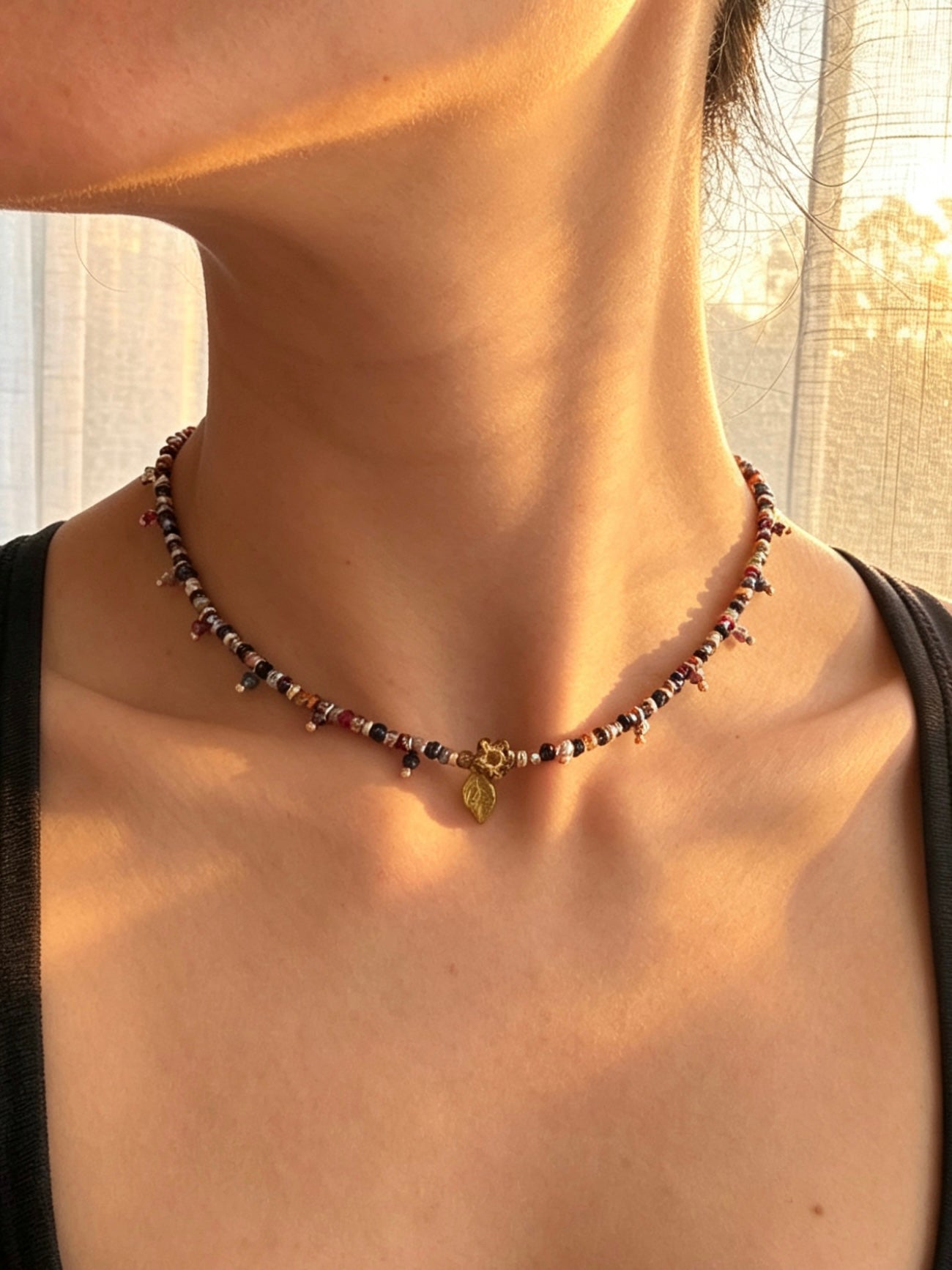 A Iris Drops Necklace and Bracelet